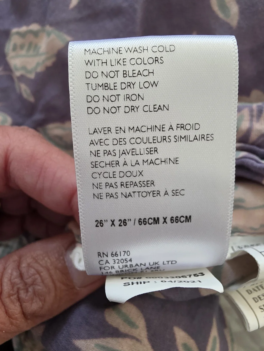 Anthropologie Brynne Floral Quilt And Two Shams in Coral, Navy & Lavender